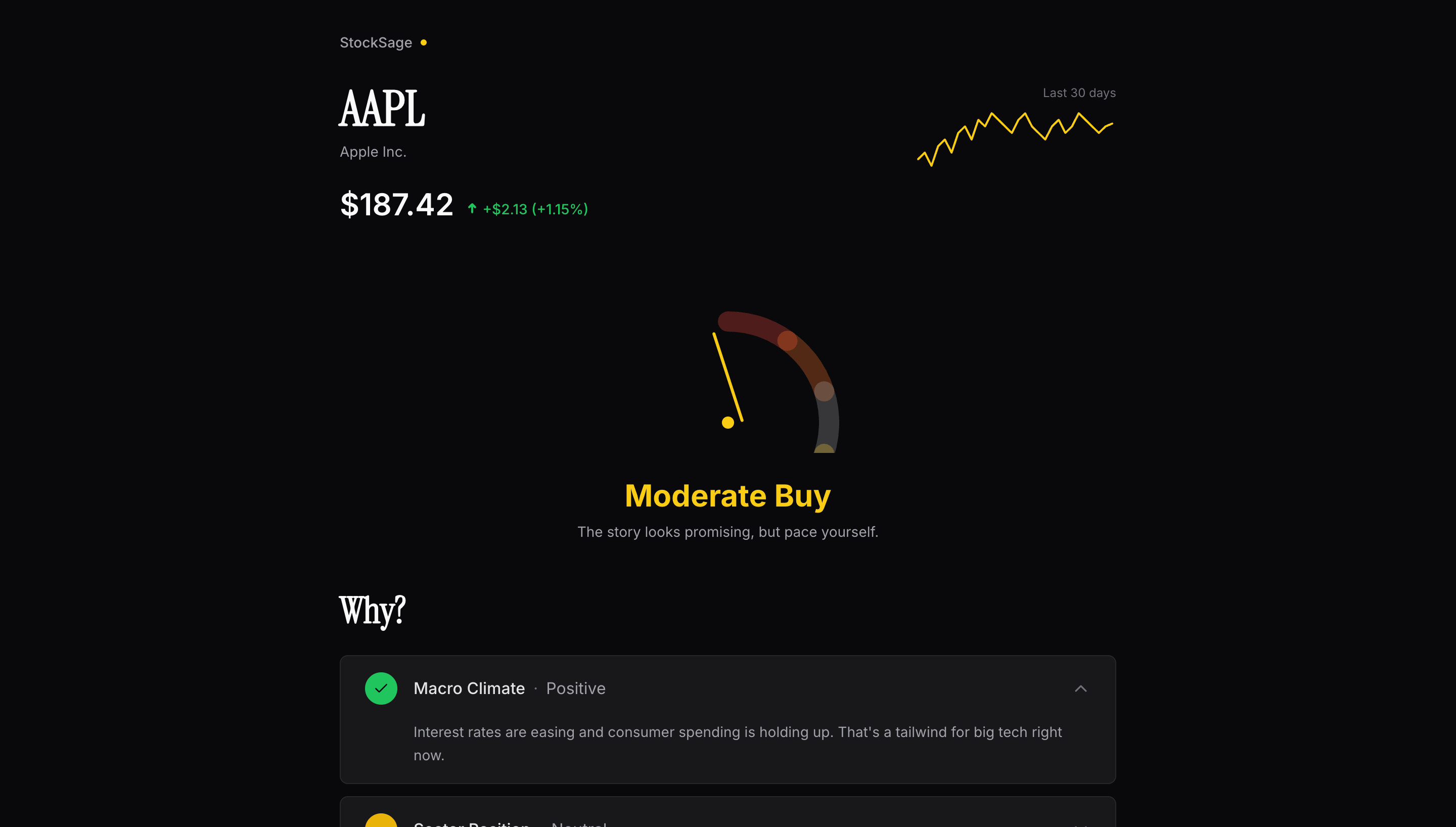 StockSage screenshot